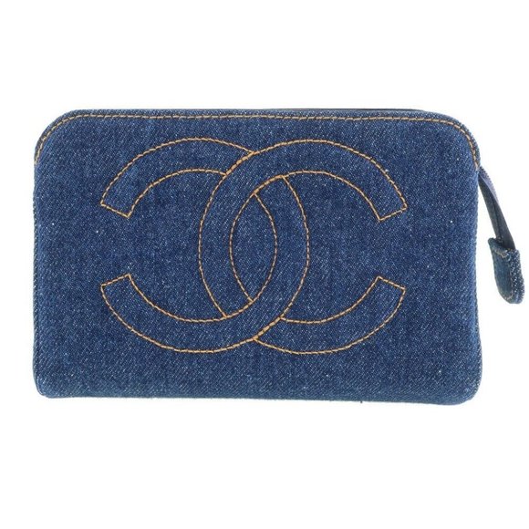 Louis Vuitton Handbags - CHANEL Cosmetic porch Pouch Blue denim Women
